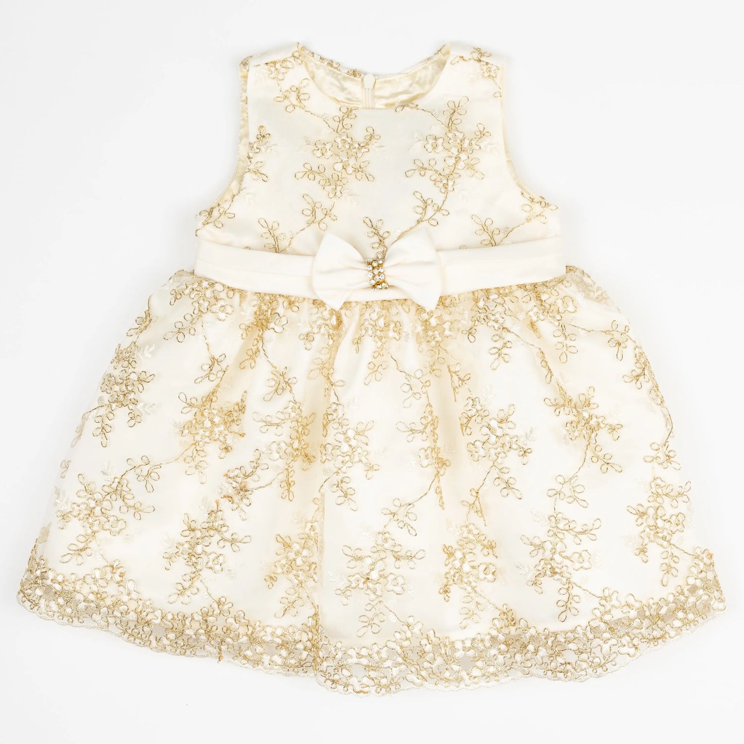 Girl Gold Embroidered Formal Dress Ollies Place