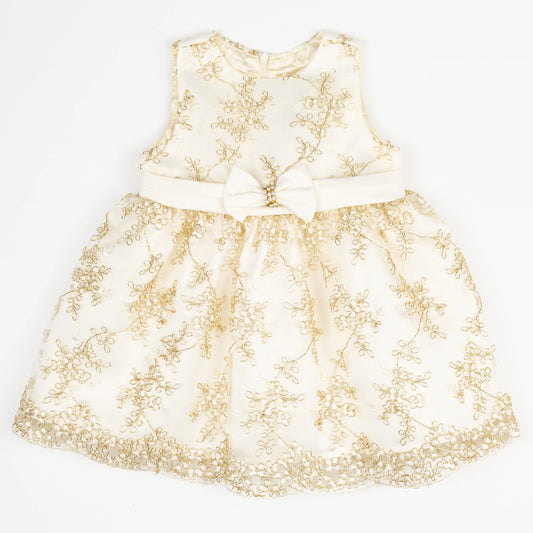 Girl Gold Embroidered Formal Dress Ollies Place