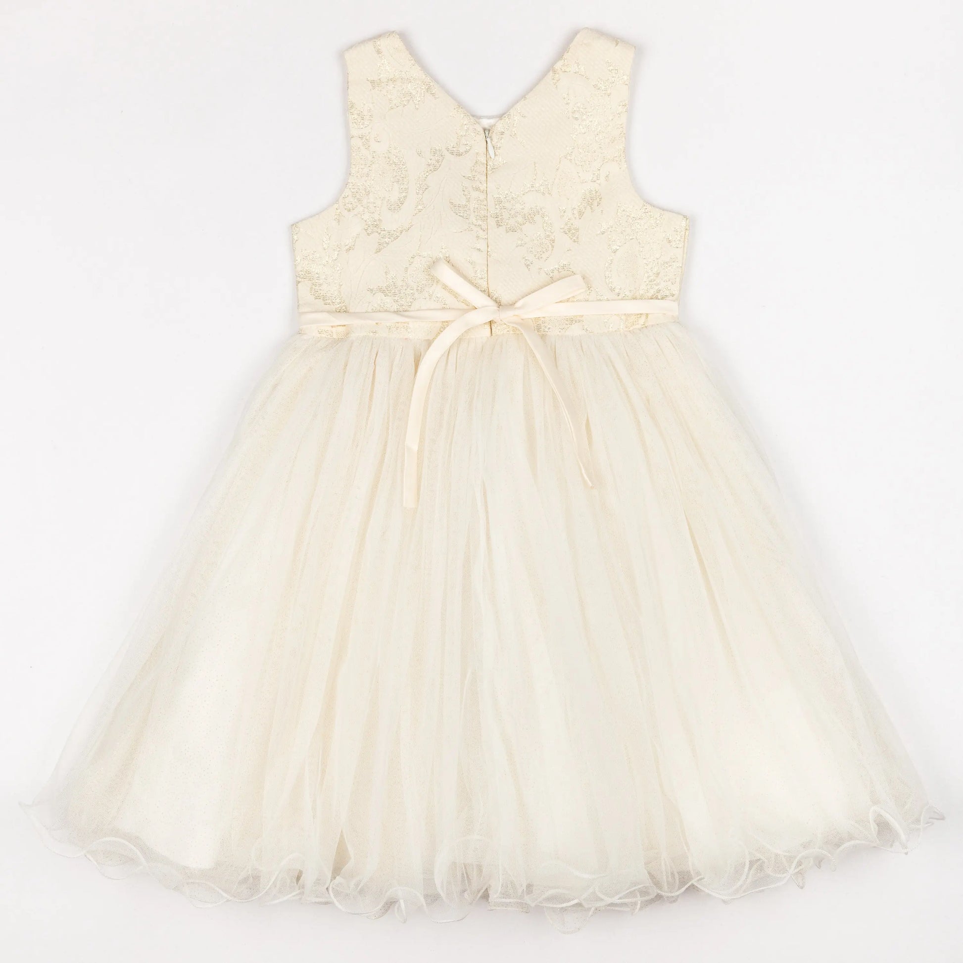 Girl Gold Jacquard Formal Dress Ollies Place