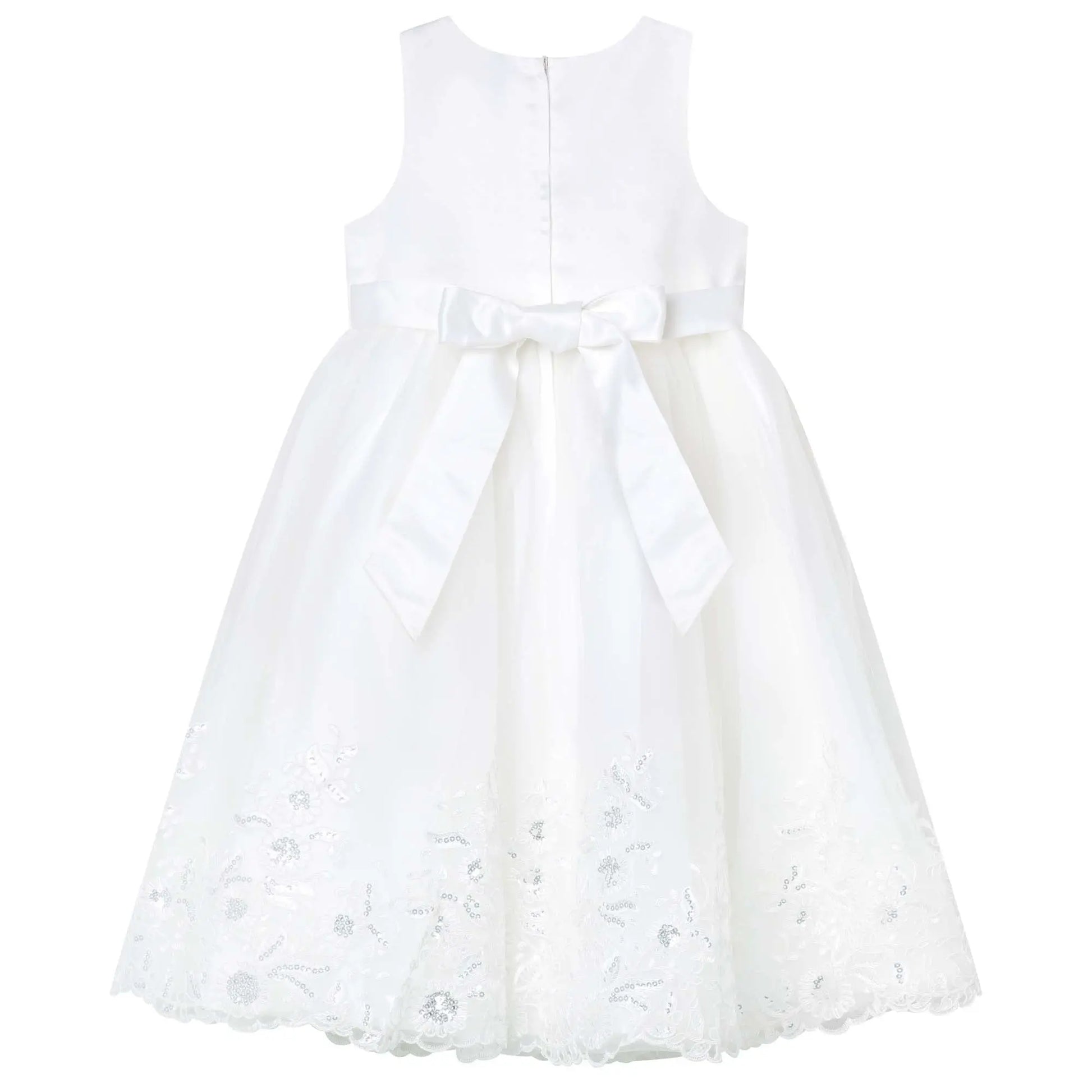 Girl Ivory Embroidered Sequin Dress Ollies Place