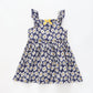 Girl's Blue Daisy Print Dress Ollies Place