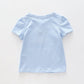 Girl's Blue Stripe Tractor T-Shirt Ollies Place