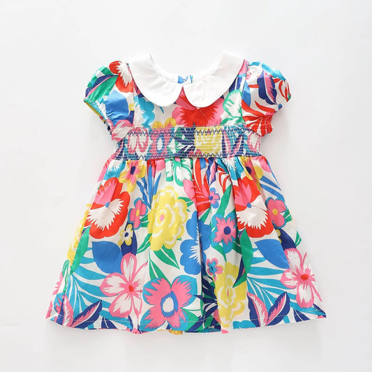 Girl's Bright Floral Dress Ollies Place