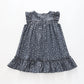Girl's Chambray Ruffle Polka dot Dress Ollies Place
