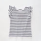 Girl's Classic Striped Ruffle T-Shirt Ollies Place