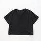 Girl's Cropped Black 'KIND + BRAVE' Glitter T-Shirt Ollies Place