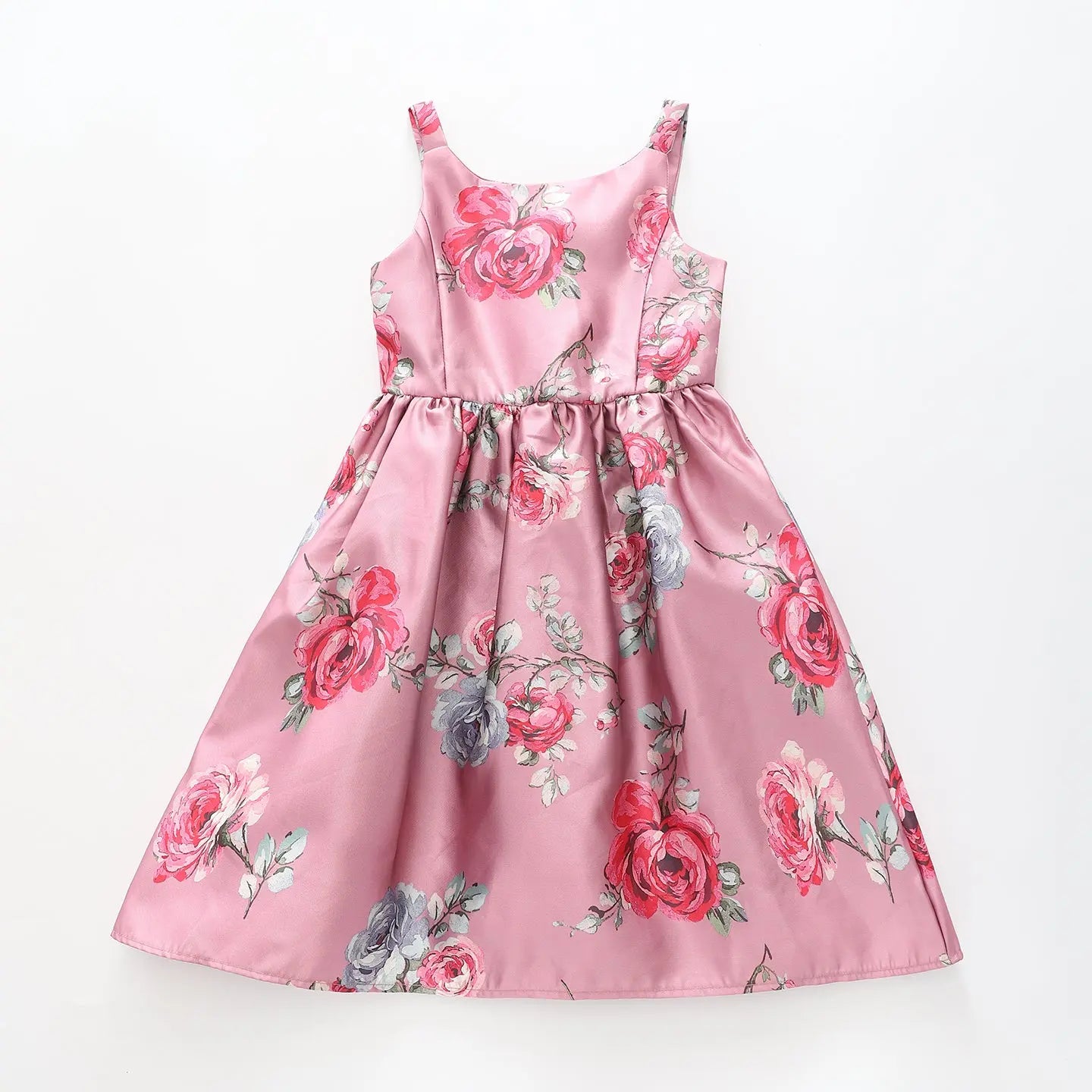 Girl's Dusty Pink Floral Party Dress Ollies Place