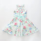 Girl's Mint Green Pink Floral Party Dress Ollies Place