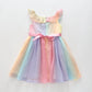 Girl's Pastel Rainbow Party Dress Ollies Place
