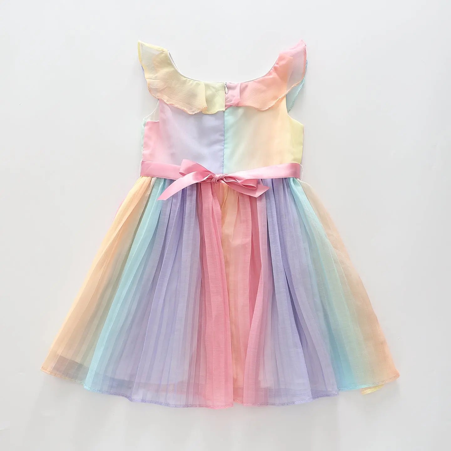 Girl's Pastel Rainbow Party Dress Ollies Place