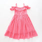 Girl's Pink Broiderie Anglais Party Dress Ollies Place