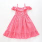 Girl's Pink Broiderie Anglais Party Dress Ollies Place