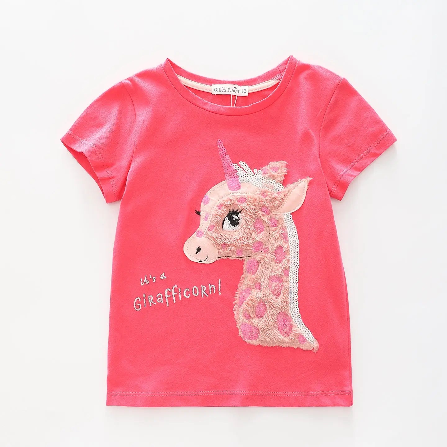 Girl's Pink Girafficorn Tee Ollies Place