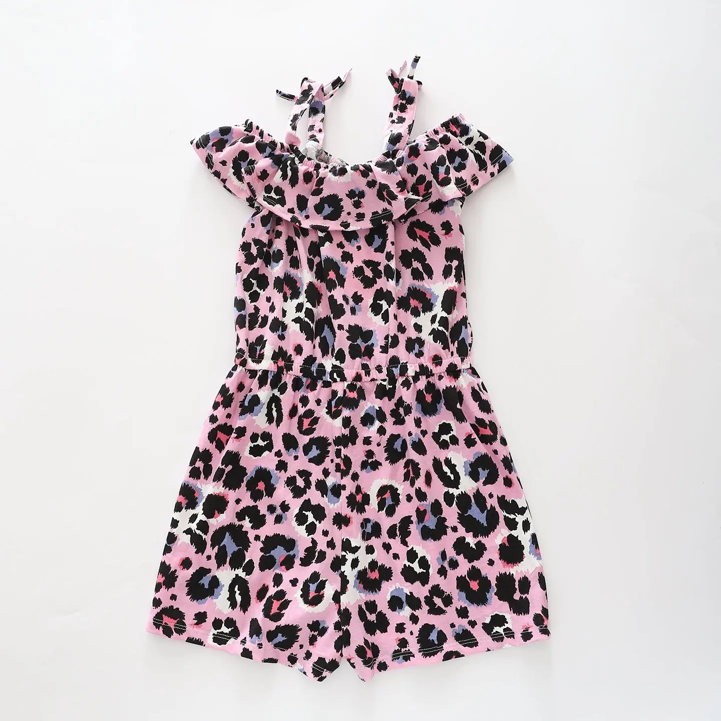 Girl's Pink Leopard Playsuit Ollies Place