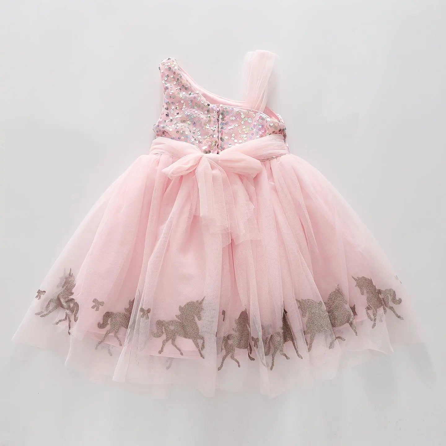 Girl's Pink Tulle Sequined Unicorn Party Dress Ollies Place