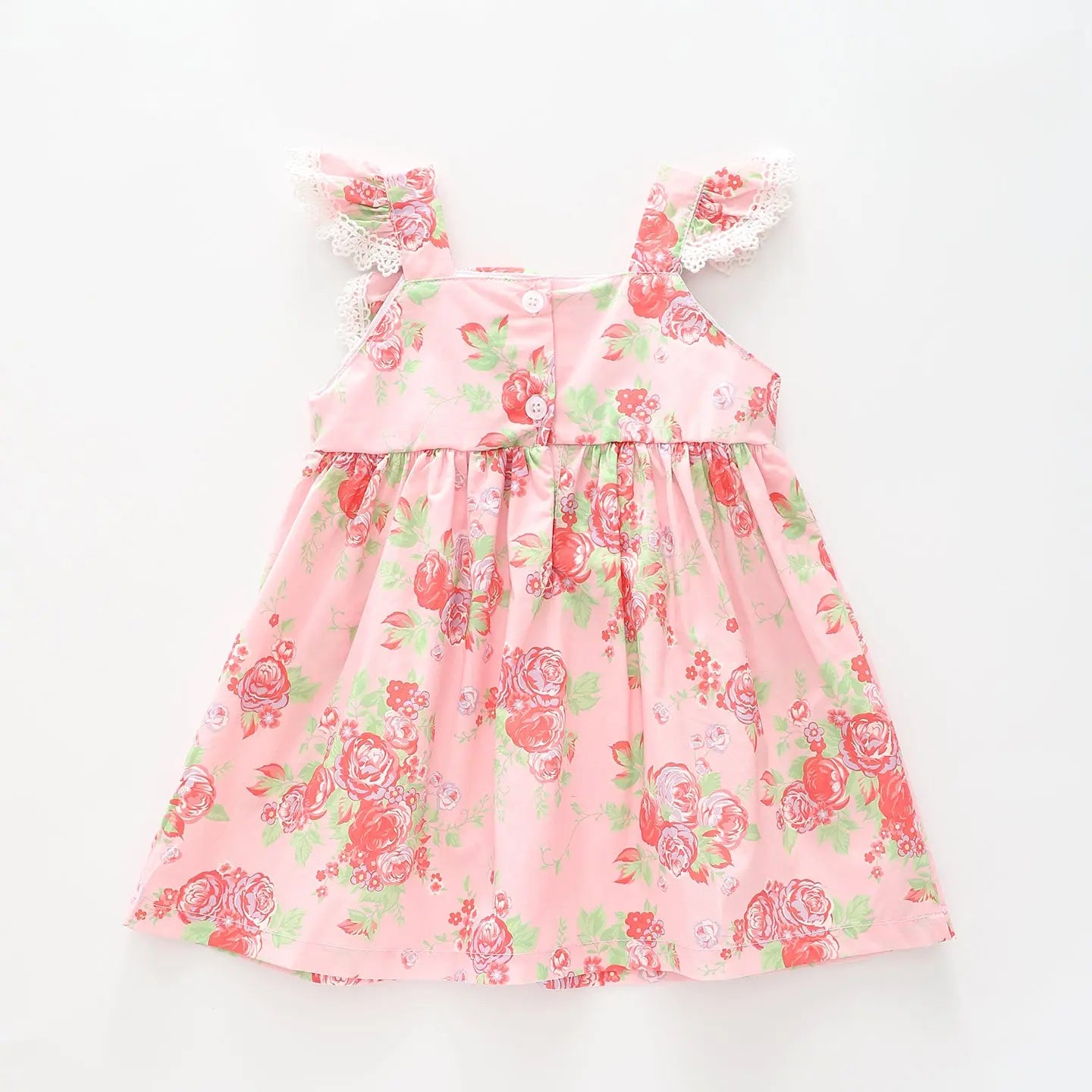 Girl's Pink Vintage Floral Dress Ollies Place