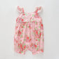 Girl's Pink Vintage Floral Romper Ollies Place