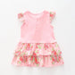 Girl's Pink Vintage Floral Sweet T-shirt Dress Ollies Place