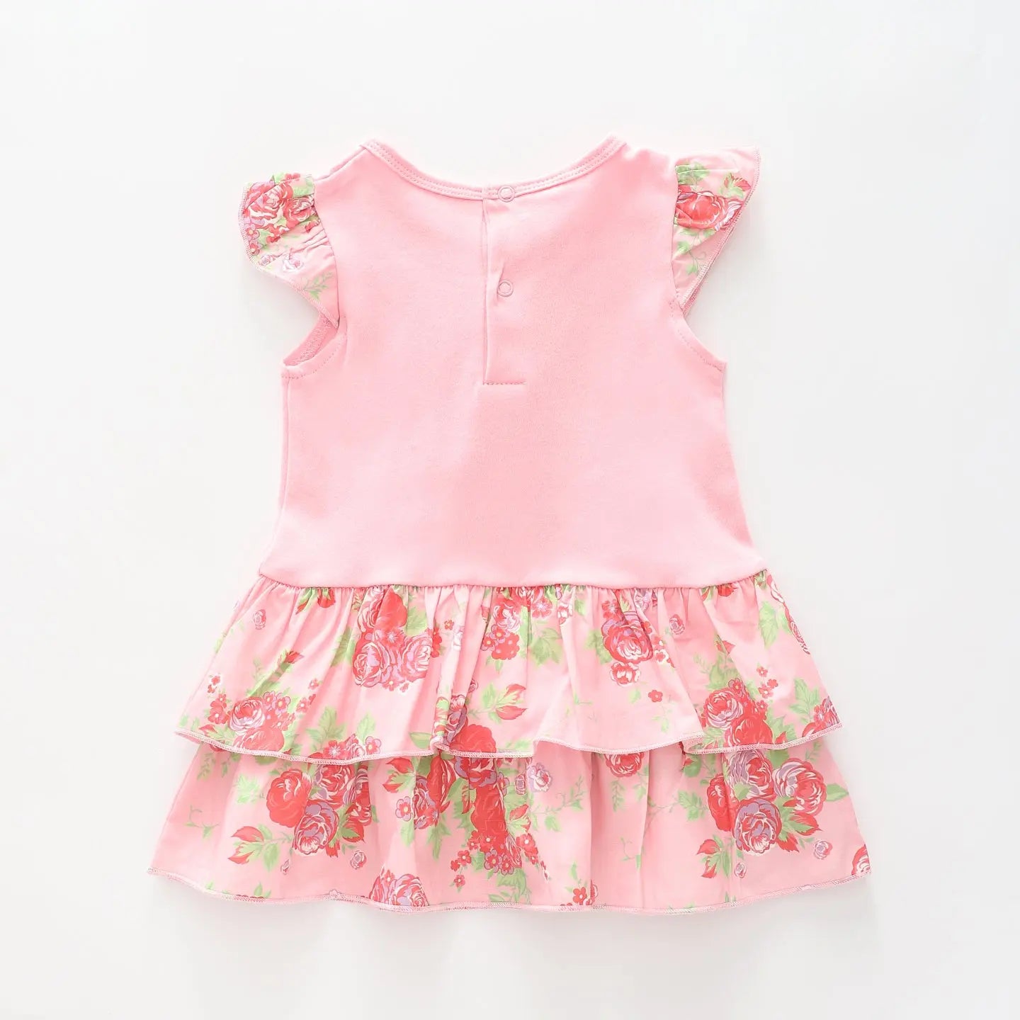 Girl's Pink Vintage Floral Sweet T-shirt Dress Ollies Place