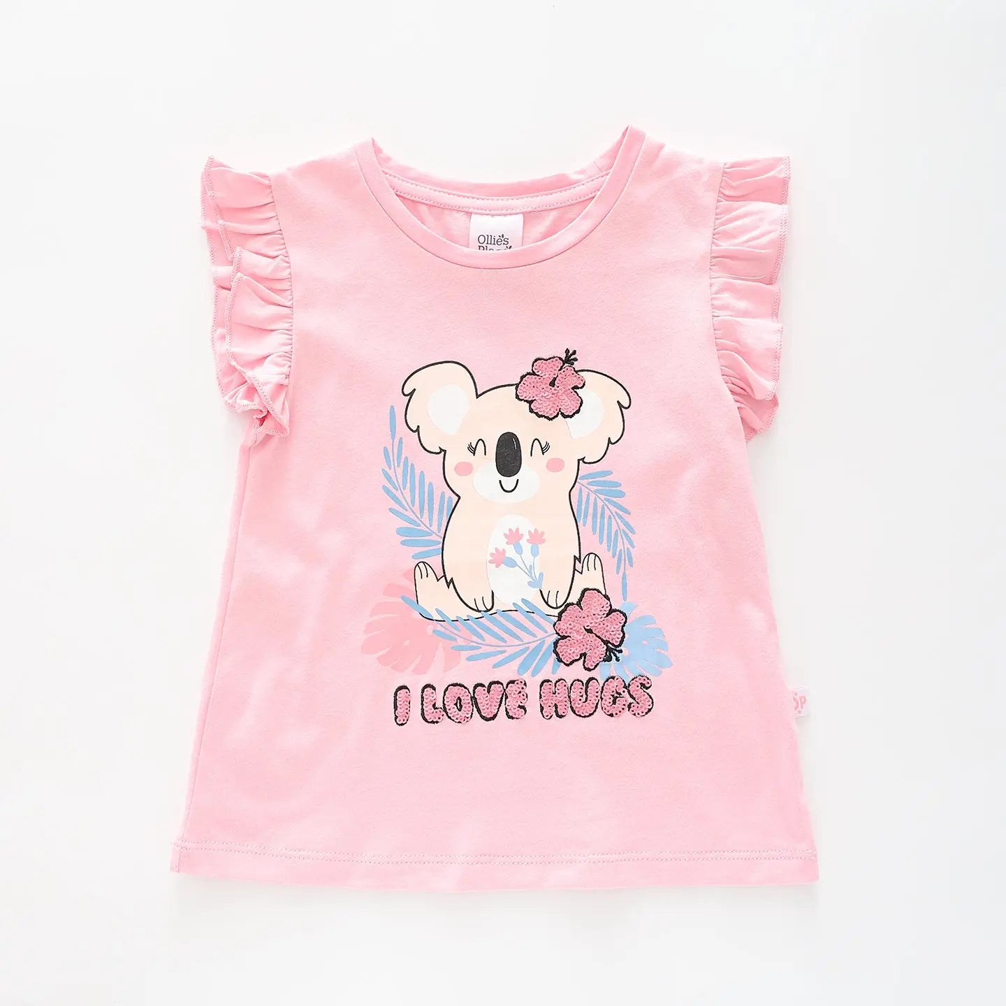 Girl's Pink 'I Love Hugs' Koala T-Shirt Ollies Place