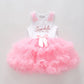 Girl's Pink and White Sparkle All The Way Party Dress Ollies Place