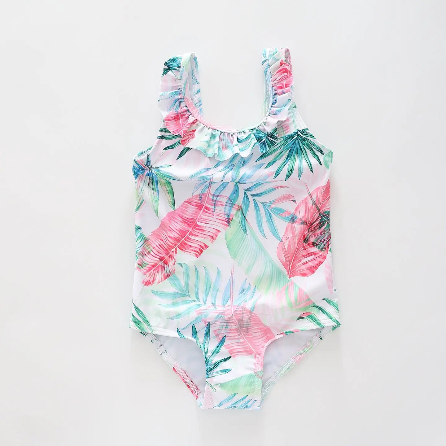 Girl's Tropical Print One Piece Swimsuit Ollies Place