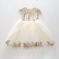 Girl's White And Gold Tulle Sequined Unicorn Party Dress Ollies Place