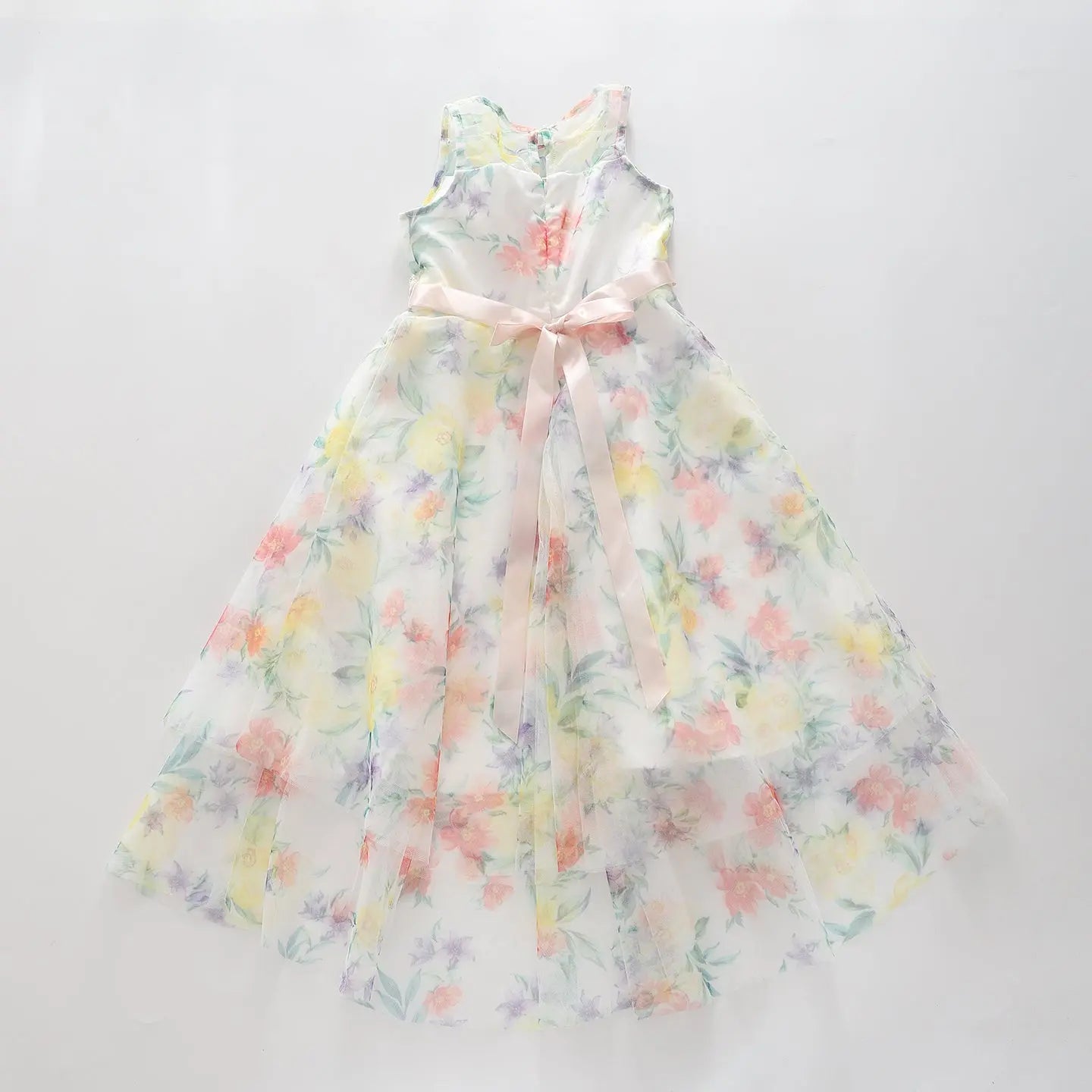 Girl's White Floral Tulle Party Dress Ollies Place