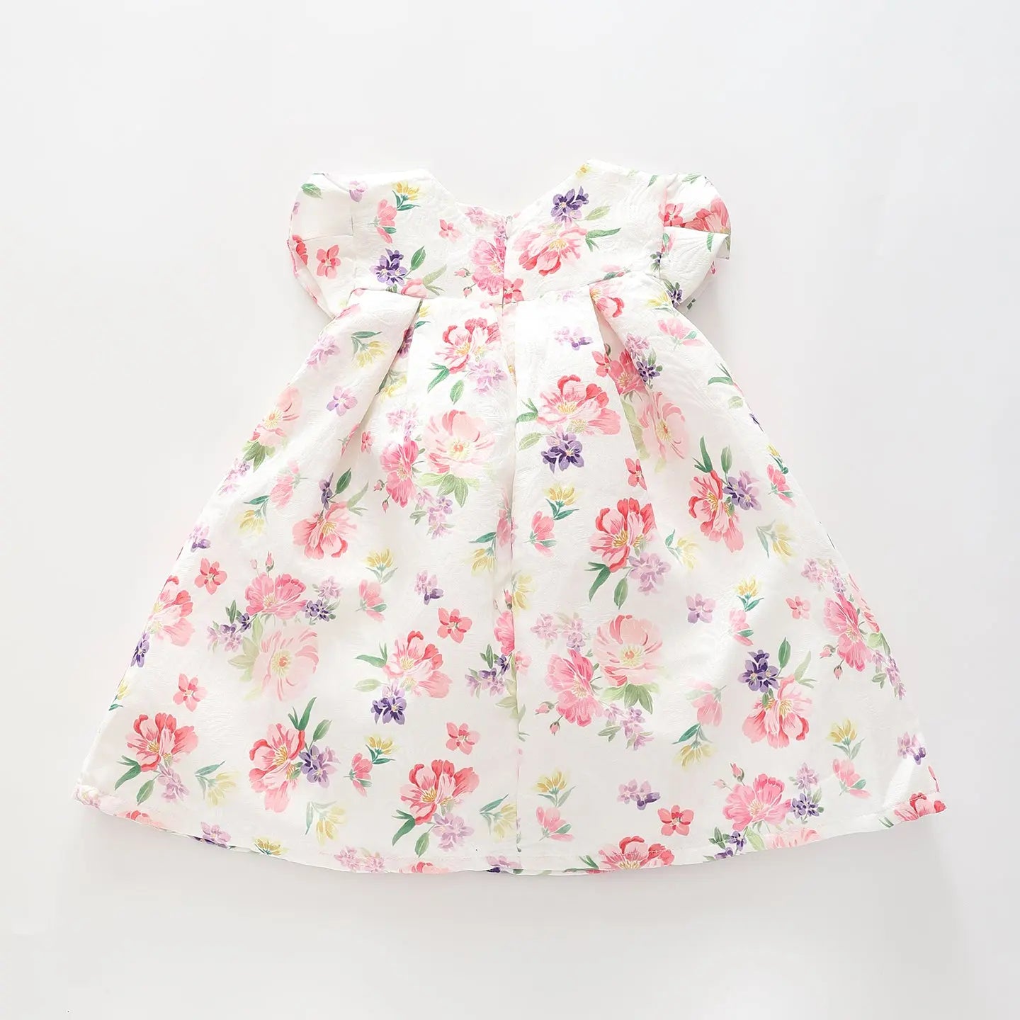 Girl's White and Pink Floral Party Dress Ollies Place