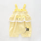 Girl's Yellow Gingham Bumblebee Romper Ollies Place