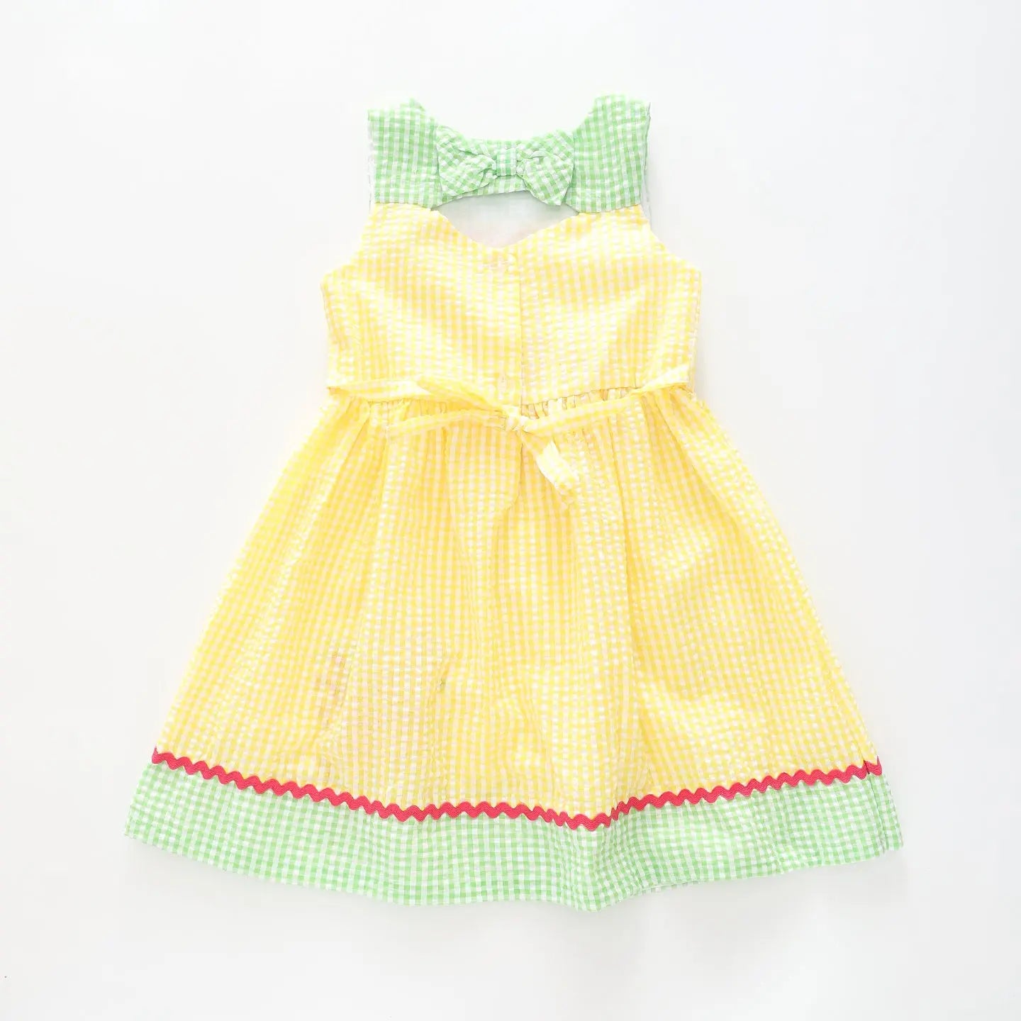 Girl's Yellow and Green Flamingo Dress Ollies Place