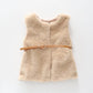 Girls Beige Faux Fur Vest Ollies Place