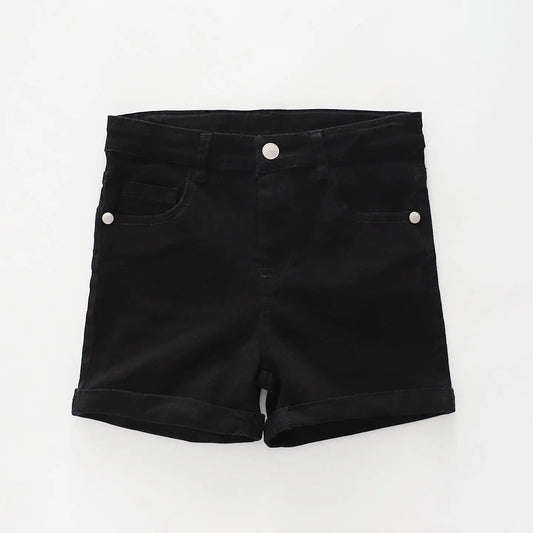 Girls Black Denim Shorts Ollies Place