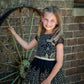 Girls Black and Gold Lace Formal Dress Ollies Place
