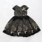 Girls Black and Gold Lace Formal Dress Ollies Place