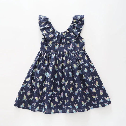 Girls Blue Butterfly Dress Ollies Place