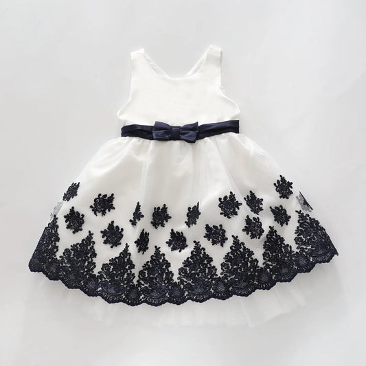 Girls Blue Lace Formal Dress Ollies Place