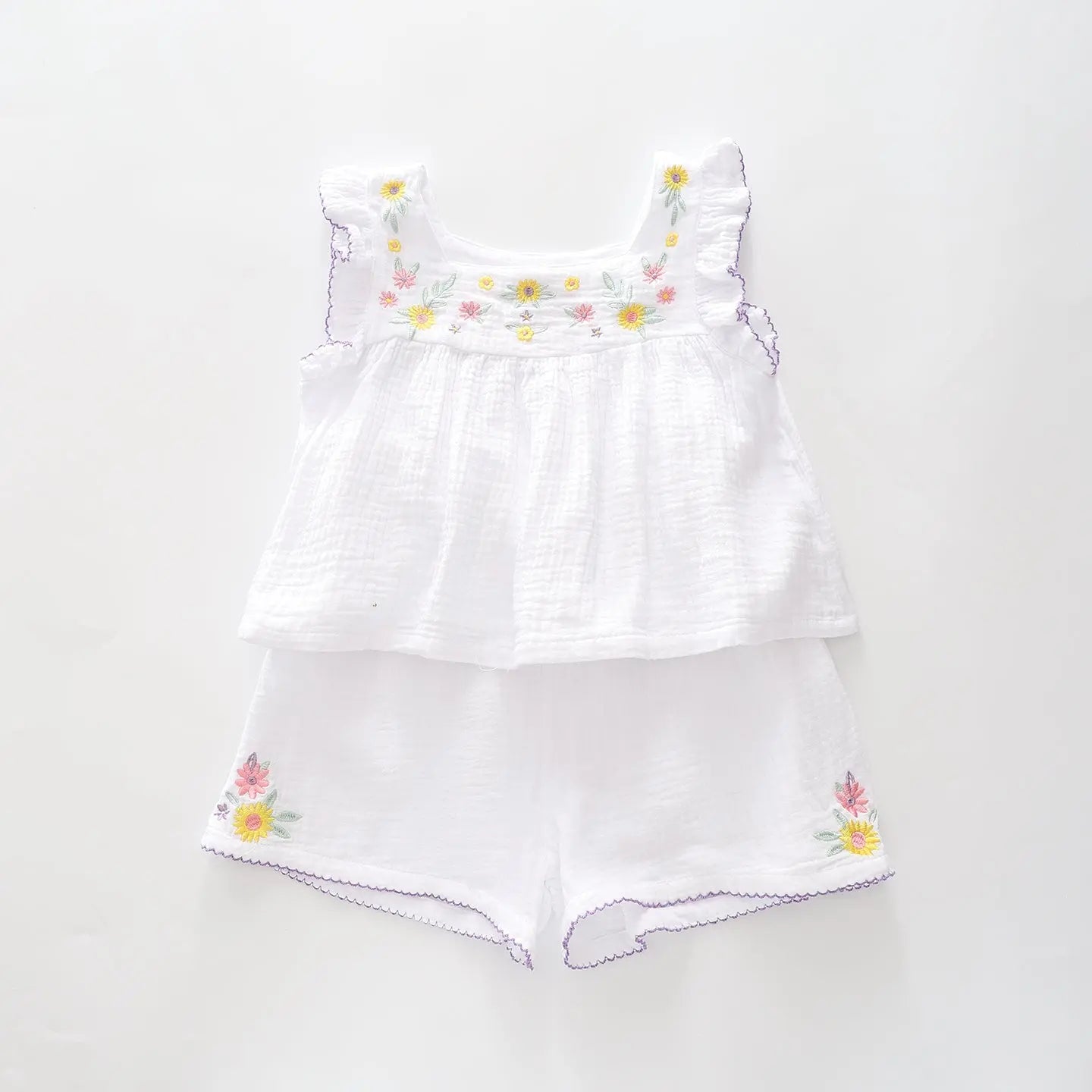 Girls Boho Floral Top and Shorts Set Ollies Place