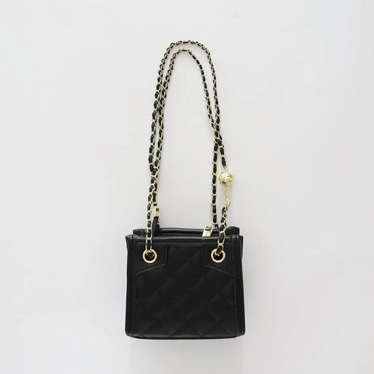 Girls Classic Black Shoulder Bag Ollies Place