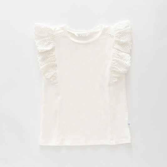Girls Crochet Trim Tee Ollies Place