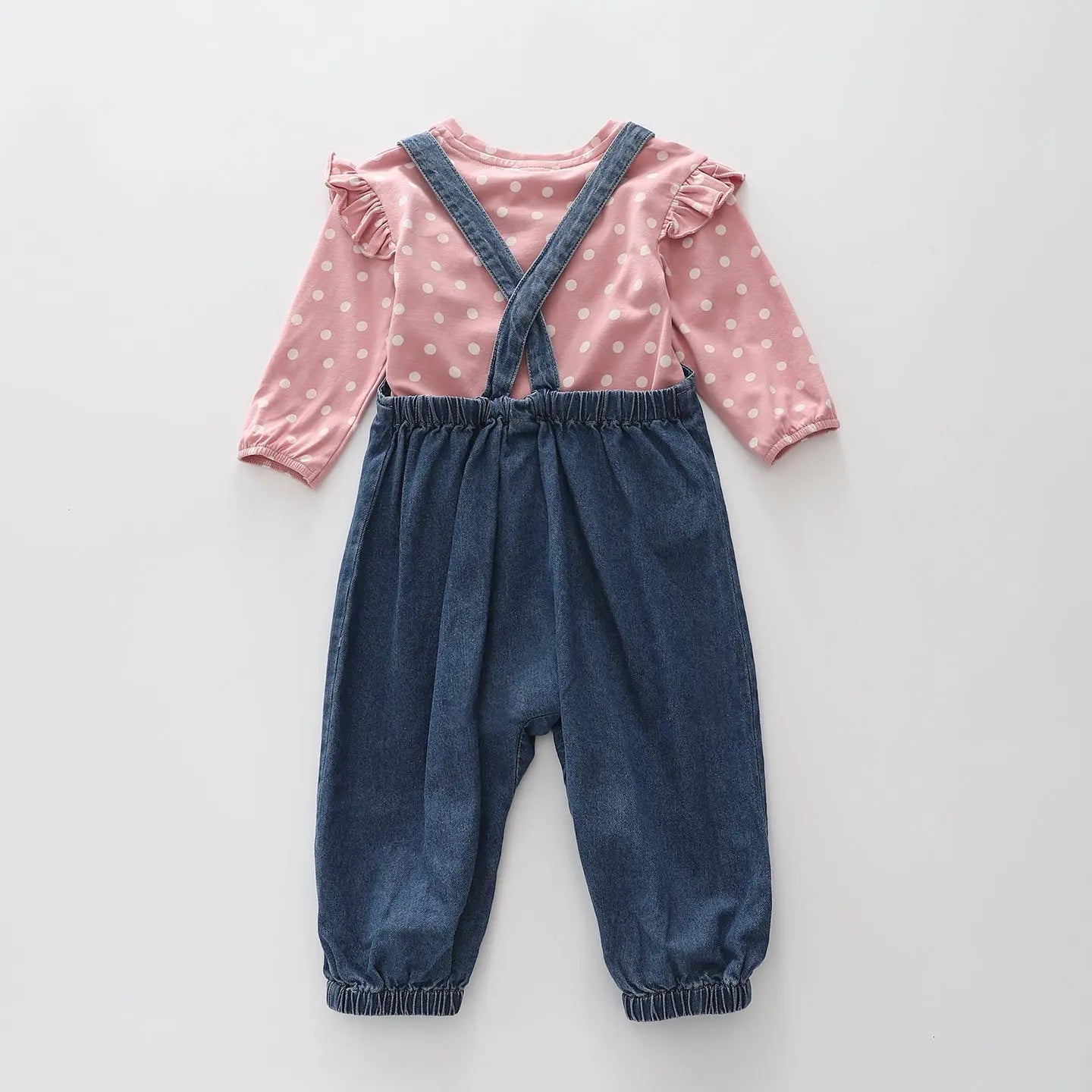 Girls Denim Overalls and Top Set Ollies Place