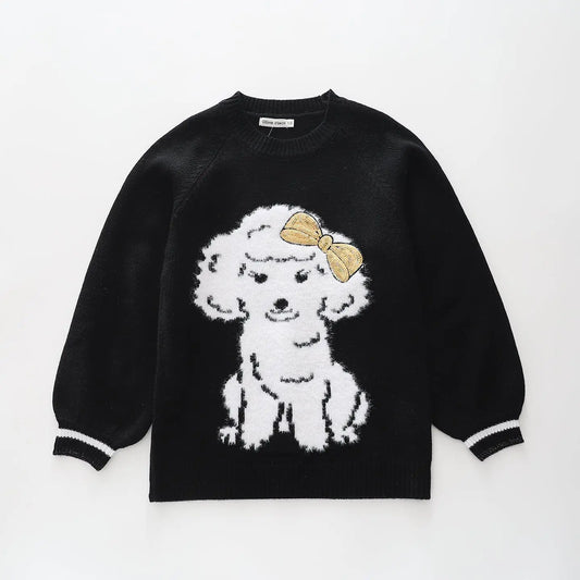 Girls Doggo Knit Jumper Ollies Place