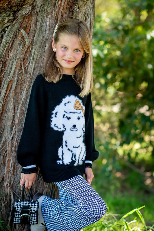 Girls Doggo Knit Jumper Ollies Place