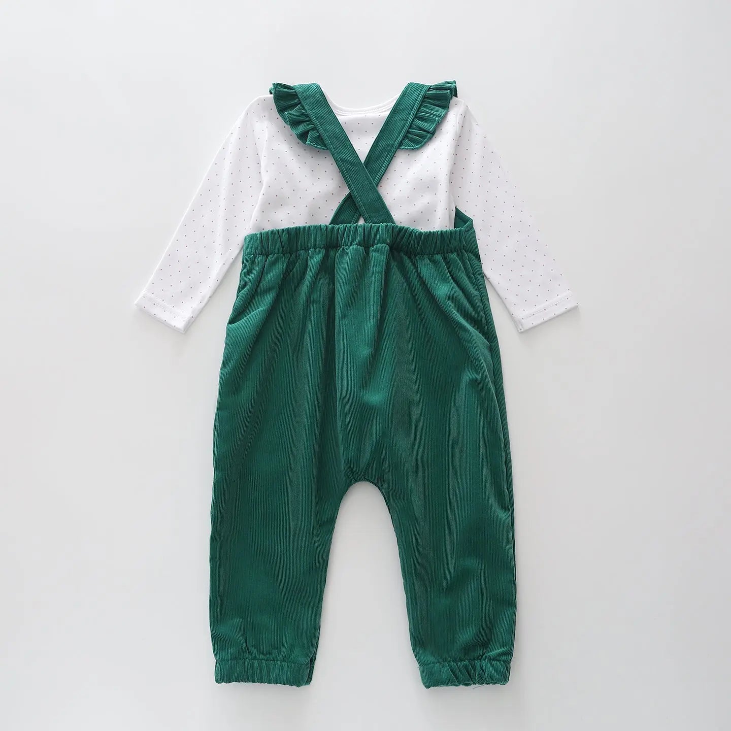 Girls Emerald Cord Overalls Set Ollies Place