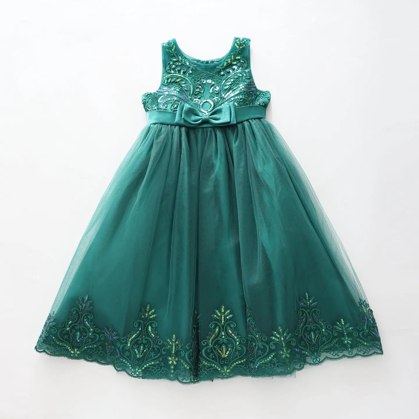 Girls Emerald Green, Sequin Formal Dress Ollies Place