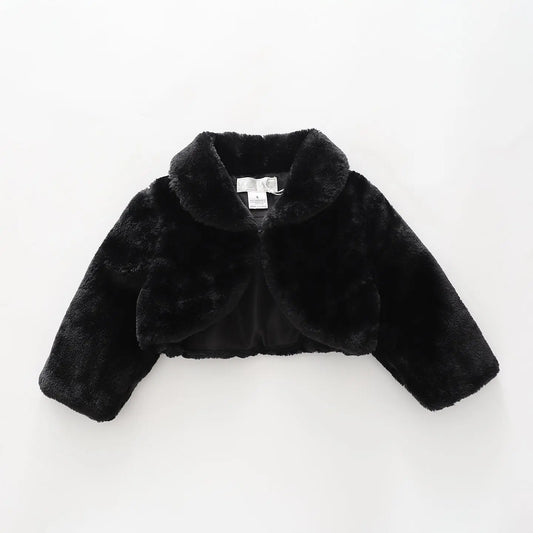 Girls Faux Fur, Black Bolero Ollies Place