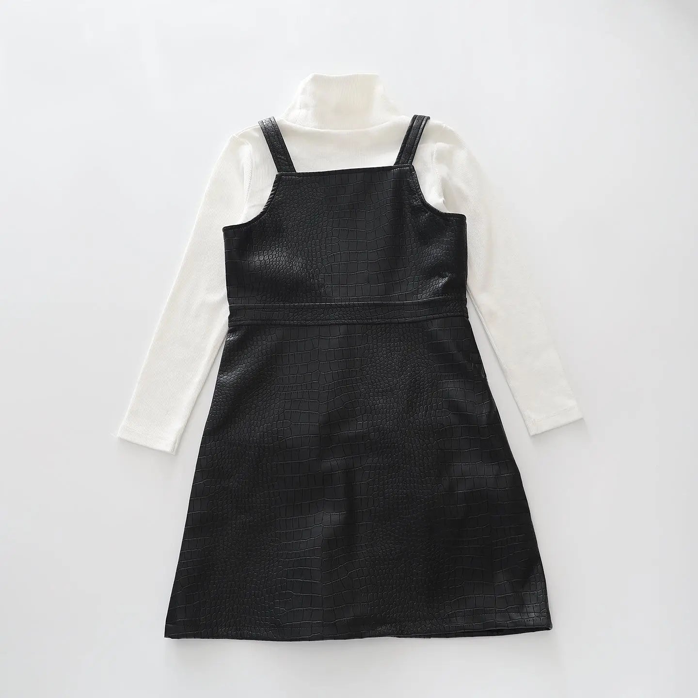 Girls Faux Leather Dress Set Ollies Place