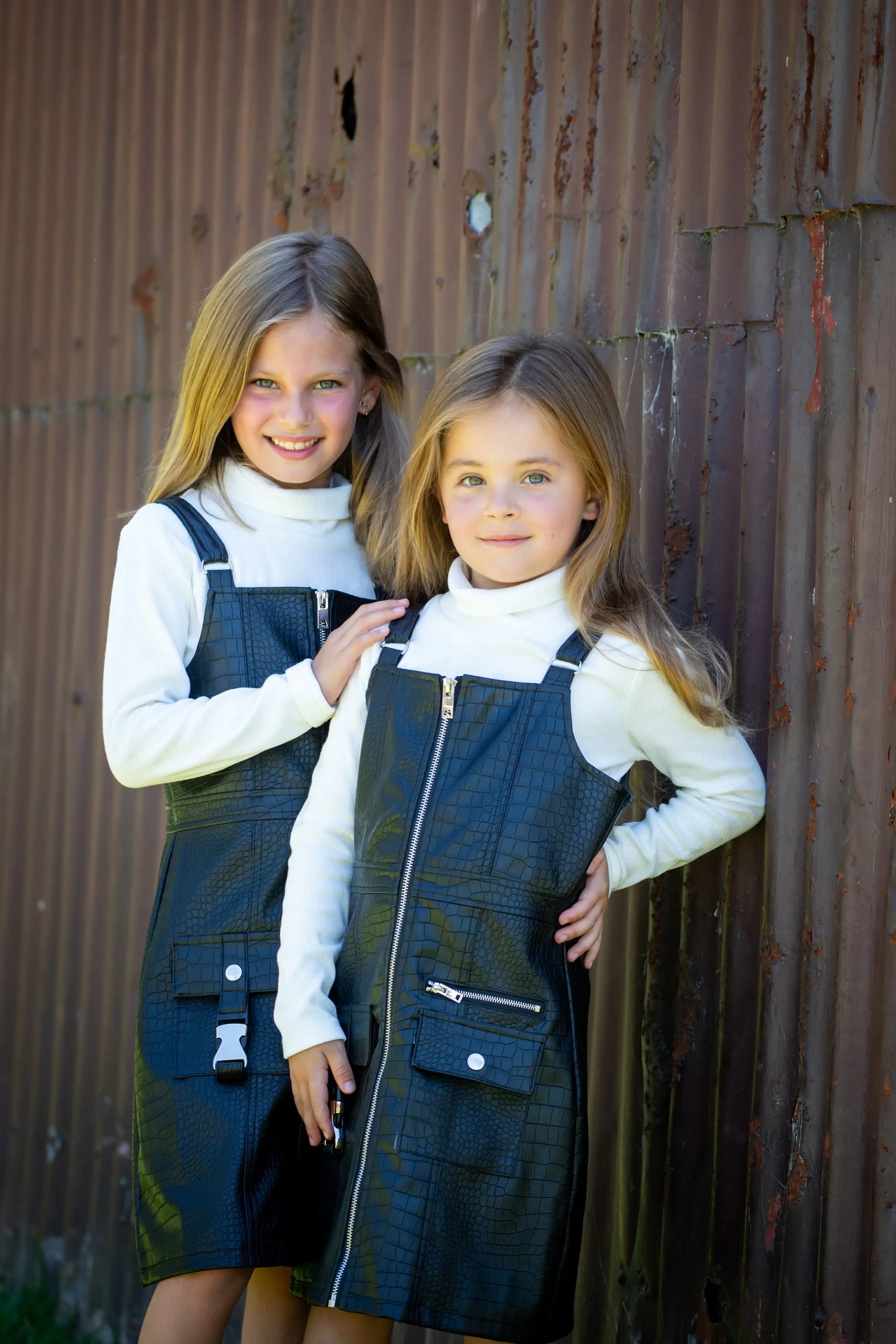 Girls Faux Leather Dress Set Ollies Place