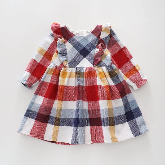 Girls Flannel Check Dress Ollies Place