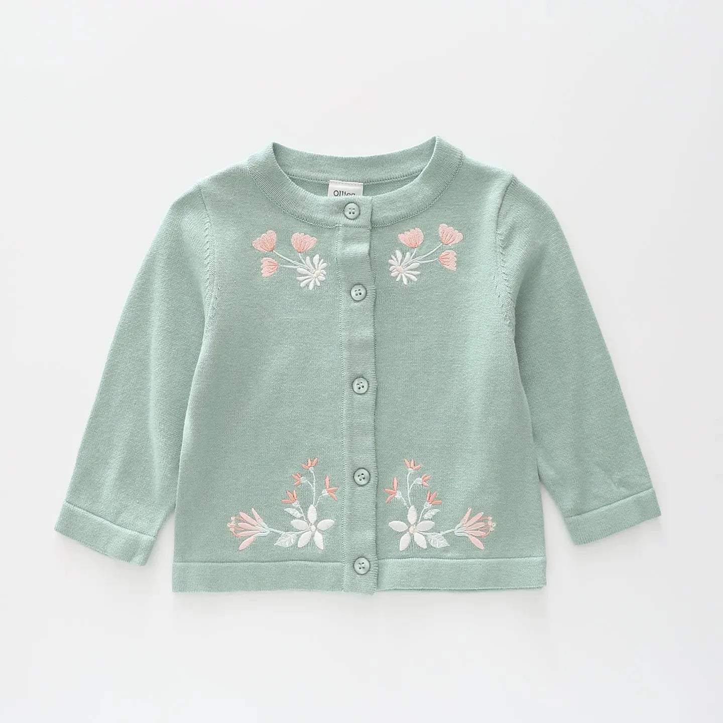 Girls Floral Green Cardigan Ollies Place